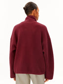 Bordeaux rood fleece jack