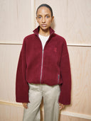Bordeaux rood fleece jack