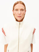 Off-white mouwloos vest