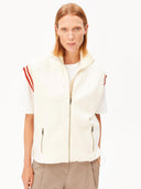 Off-white mouwloos vest