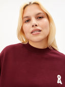 Bordeaux sweater met logo alizaa