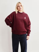 Bordeaux sweater met logo alizaa