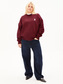 Bordeaux sweater met logo alizaa