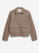 Lichtbruin short knit jacket