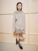 Beige mohair hoodie