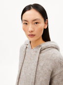Beige mohair hoodie