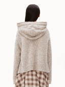 Beige mohair hoodie