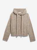 Beige mohair hoodie