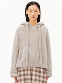 Beige mohair hoodie