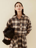 Bruin geruite blouse nalaani
