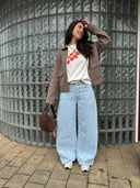 Blauwe barrel jeans aalthea
