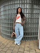 Blauwe barrel jeans aalthea