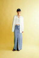 Witte blouse maalgaa