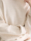 Ecru sweater met spikkels fancy61