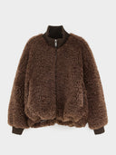 Donkerbruine teddy jacket jallis
