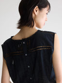 Donkerblauwe top donna