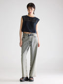 Donkerblauwe top donna