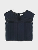 Donkerblauwe top donna