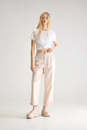 ecru cropped broek walker