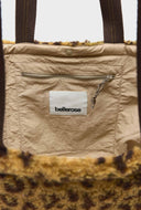 Faux fur luipaard shopper hommie