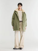 Groene parka jas jade