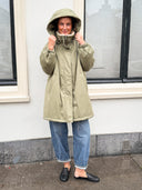 Groene parka jas jade