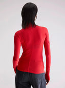 Rode top met turtle neck flawy