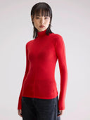 Rode top met turtle neck flawy