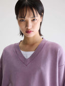 Paarse sweater met v-hals varola