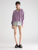 Paarse sweater met v-hals varola