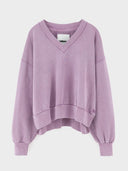 Paarse sweater met v-hals varola