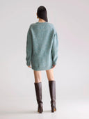 Lange turquoise trui auris