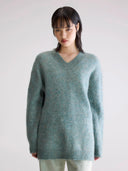 Lange turquoise trui auris