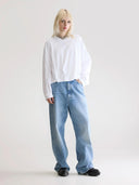 Wit shirt met elastische band flam