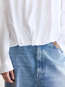 Wit shirt met elastische band flam