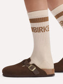 Donkerbruine boston braided suede