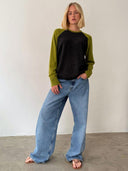 Colorblock trui polly