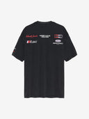 Donkergrijs oversized t-shirt met print