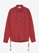 Geruite blouse met strik detail