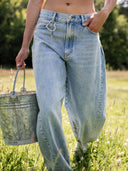 Lichtblauwe jeans super barrel fit