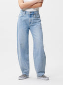 Lichtblauwe jeans super barrel fit