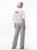 Witte blouse met open rug