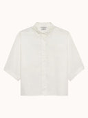 Witte blouse met open rug