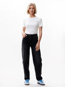 Zwarte barrel fit jeans