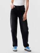 Zwarte barrel fit jeans