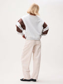 Grijze v-hals sweater