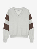 Grijze v-hals sweater