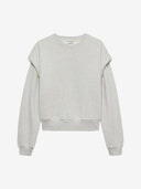 Grijze sweater met schouder details