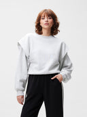 Grijze sweater met schouder details