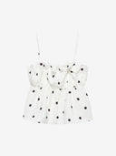 Witte top met stippen